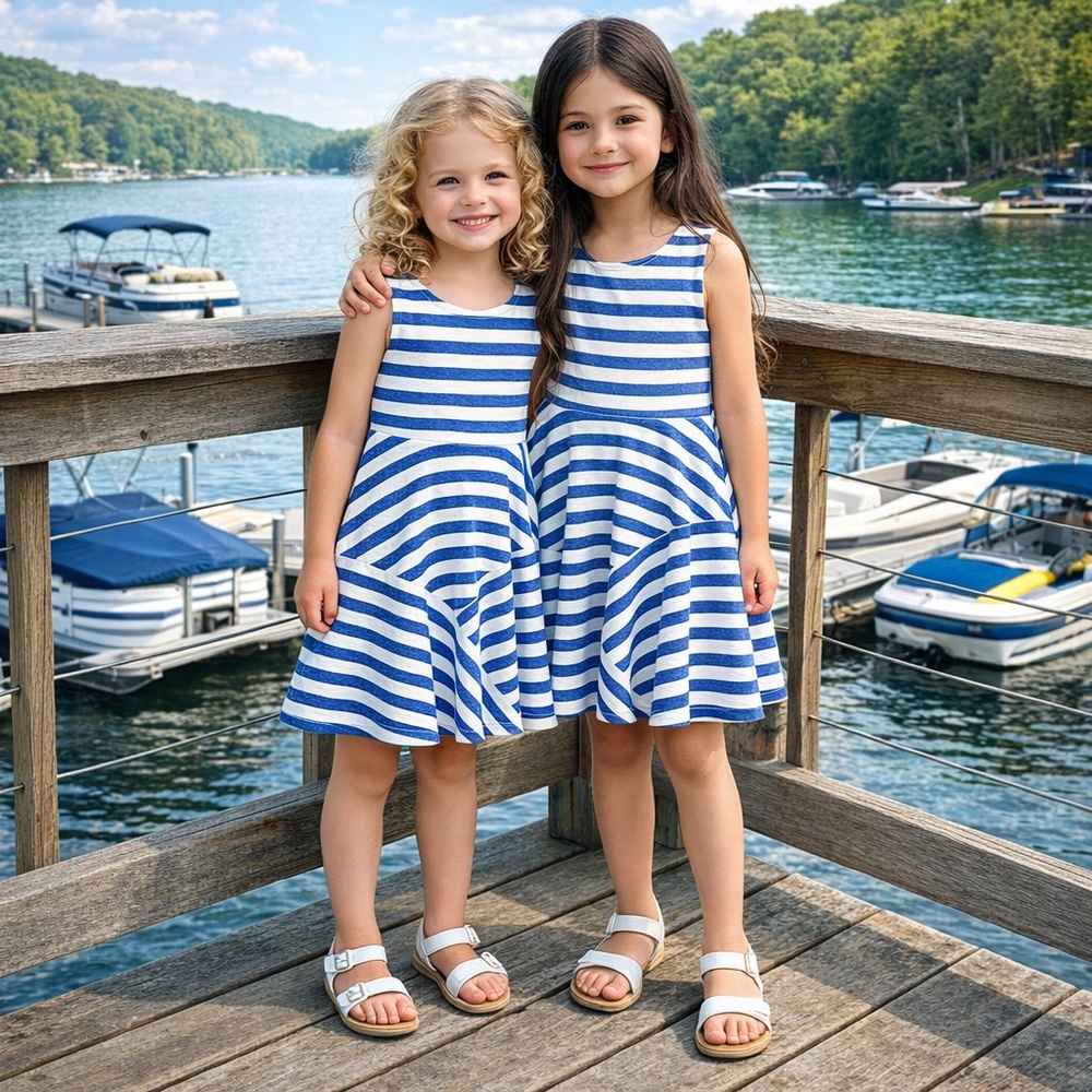 Nautical Striped Dresses - 2 sizes